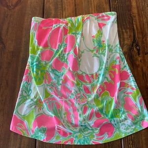 Lilly Pulitzer strapless top.